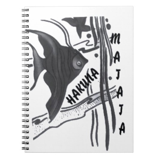 Hakuna Matata Fish Art Print Notitieboek (Voorkant)