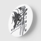 Hakuna Matata Fish Art Print Ronde Klok (Hoek)