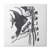 Hakuna Matata Fish Art Print Tegeltje (Voorkant)