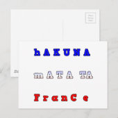 Hakuna Matata France Kunstdruk/Grafisch Briefkaart (Voorkant / Achterkant)