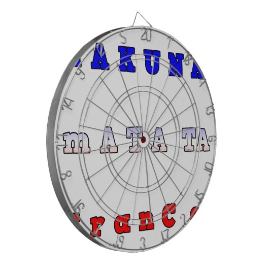Hakuna Matata France Kunstdruk/Grafisch Dartbord (Voorkant Links)