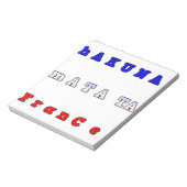 Hakuna Matata France Kunstdruk/Grafisch Notitieblok (Linkerzijde)