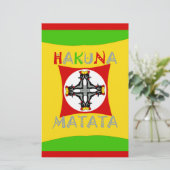 Hakuna Matata Fun Rasta Kleuren: Levendig en zorge Briefpapier (Staand voorkant)