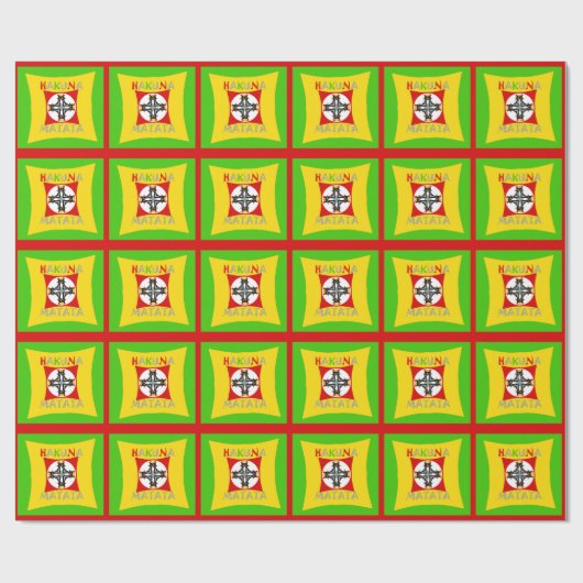 Hakuna Matata Fun Rasta Kleuren: Levendig en zorge Cadeaupapier (Vlak)