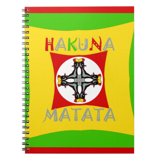 Hakuna Matata Fun Rasta Kleuren: Levendig en zorge Notitieboek (Voorkant)