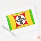 Hakuna Matata Fun Rasta Kleuren: Levendig en zorge Rechthoekige Sticker (Envelop)