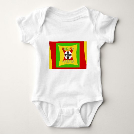 Hakuna Matata Fun Rasta Kleuren: Levendig en zorge Romper (Voorkant)