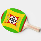 Hakuna Matata Fun Rasta Kleuren: Levendig en zorge Tafeltennisbatje (Zijkant)