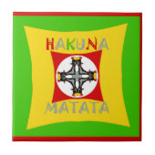 Hakuna Matata Fun Rasta Kleuren: Levendig en zorge Tegeltje (Voorkant)
