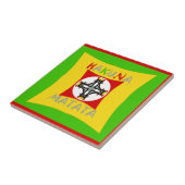 Hakuna Matata Fun Rasta Kleuren: Levendig en zorge Tegeltje (Zijkant)