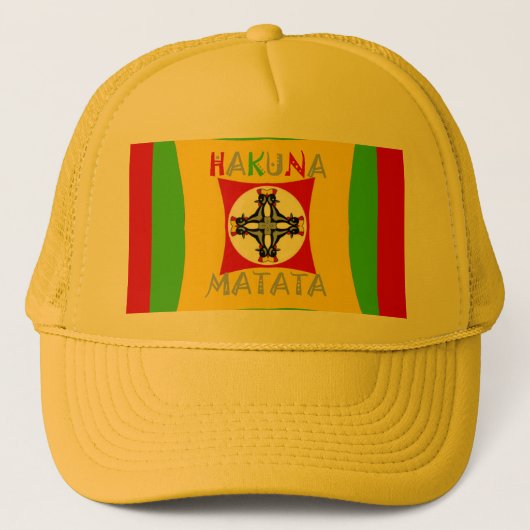 Hakuna Matata Fun Rasta Kleuren: Levendig en zorge Trucker Pet (Voorkant)