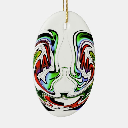 Hakuna Matata Funny Fish gift kleuren Keramisch Ornament (Rechts)