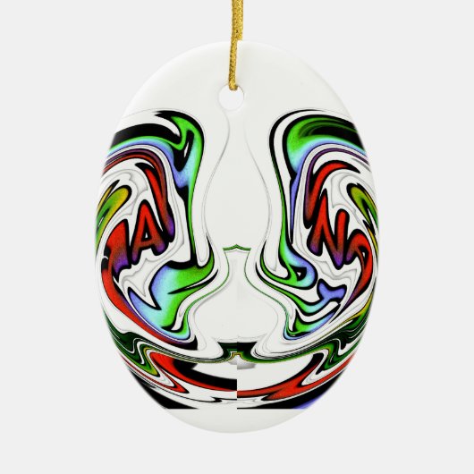 Hakuna Matata Funny Fish gift kleuren Keramisch Ornament (Voorkant)