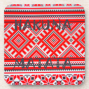 Hakuna Matata - Geen zorgen Swahili Art Collectie Drankjes Onderzetter