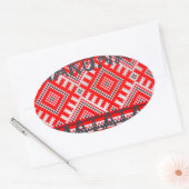 Hakuna Matata - Geen zorgen Swahili Art Collectie Ovale Sticker (Envelop)