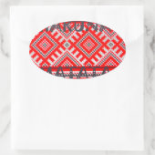 Hakuna Matata - Geen zorgen Swahili Art Collectie Ovale Sticker (Tas)