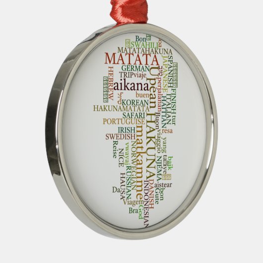 Hakuna Matata Gift Color Metalen Ornament (Rechts)