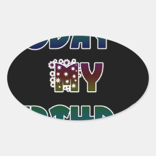 Hakuna Matata Gift Today is mijn verjaardag.png Ovale Sticker