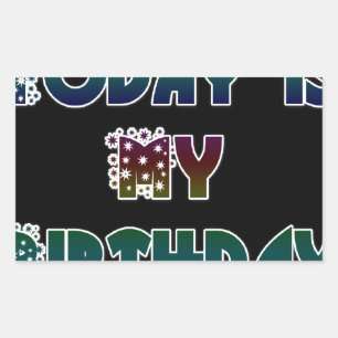 Hakuna Matata Gift Today is mijn verjaardag.png Rechthoekige Sticker