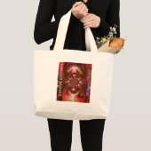 Hakuna Matata Gifts Haloween Special Red Grote Tote Bag (Voorkant (product))