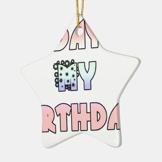Hakuna Matata Gifts Today is mijn verjaardag.png Keramisch Ornament (Links)