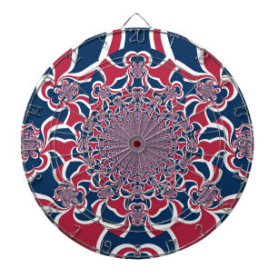 Hakuna Matata Gifts trendy, stijlvol rood en blauw Dartbord