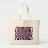 Hakuna Matata Gifts trendy, stijlvol rood en blauw Grote Tote Bag (Voorkant)
