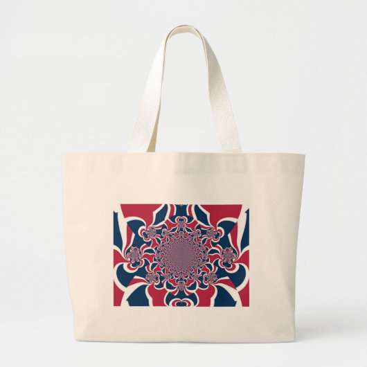 Hakuna Matata Gifts trendy, stijlvol rood en blauw Grote Tote Bag (Voorkant)