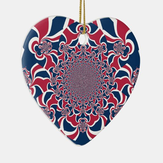 Hakuna Matata Gifts trendy, stijlvol rood en blauw Keramisch Ornament (Rechts)
