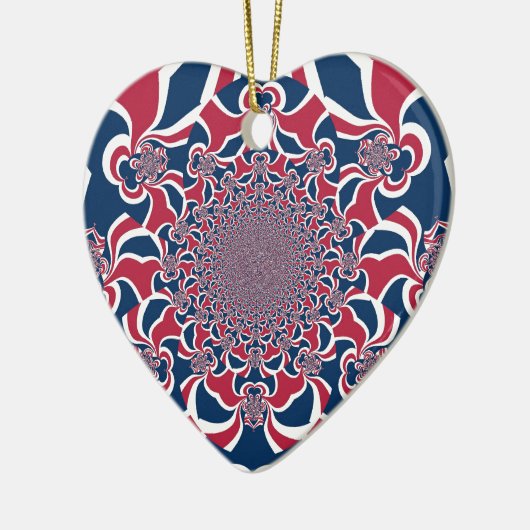 Hakuna Matata Gifts trendy, stijlvol rood en blauw Keramisch Ornament (Links)