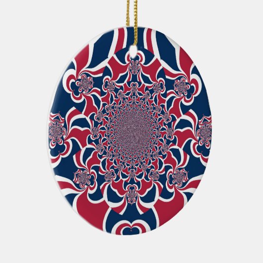 Hakuna Matata Gifts trendy, stijlvol rood en blauw Keramisch Ornament (Rechts)