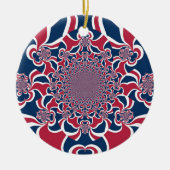Hakuna Matata Gifts trendy, stijlvol rood en blauw Keramisch Ornament (Voorkant)