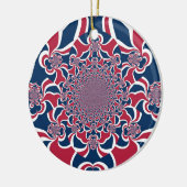 Hakuna Matata Gifts trendy, stijlvol rood en blauw Keramisch Ornament (Links)