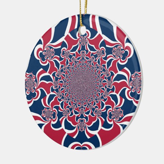 Hakuna Matata Gifts trendy, stijlvol rood en blauw Keramisch Ornament (Links)