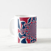 Hakuna Matata Gifts trendy, stijlvol rood en blauw Koffiemok (Voorkant links)