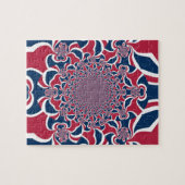 Hakuna Matata Gifts trendy, stijlvol rood en blauw Legpuzzel (Horizontaal)