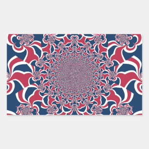 Hakuna Matata Gifts trendy, stijlvol rood en blauw Rechthoekige Sticker