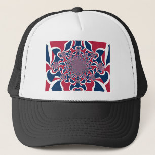 Hakuna Matata Gifts trendy, stijlvol rood en blauw Trucker Pet