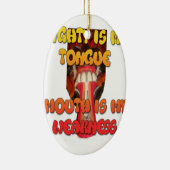 Hakuna Matata HAkuna Matata Big Mouth. Keramisch Ornament (Rechts)