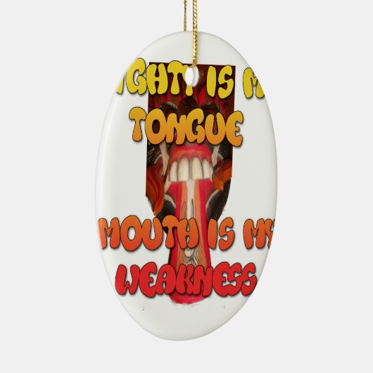 Hakuna Matata HAkuna Matata Big Mouth. Keramisch Ornament (Rechts)