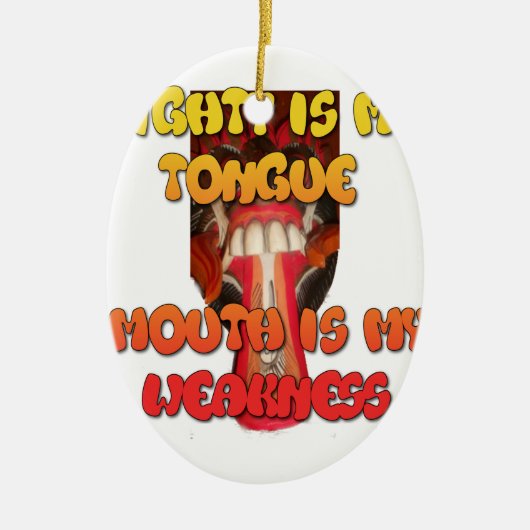 Hakuna Matata HAkuna Matata Big Mouth. Keramisch Ornament (Voorkant)