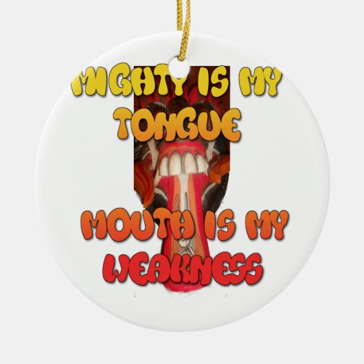 Hakuna Matata HAkuna Matata Big Mouth. Keramisch Ornament (Voorkant)