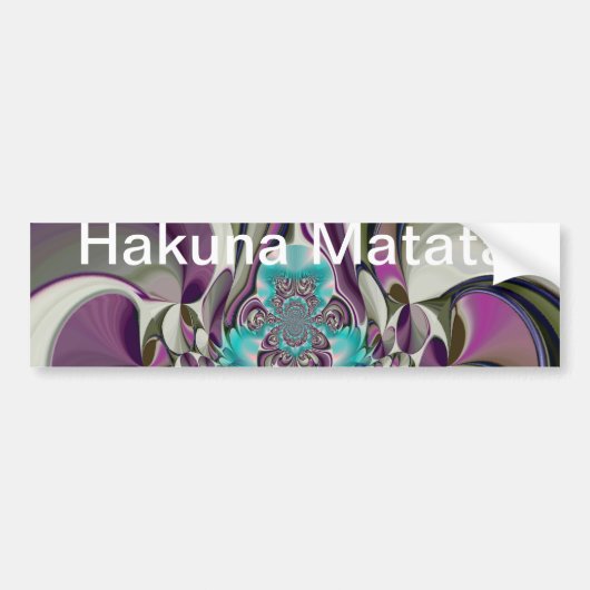 Hakuna Matata Hakuna Matata Gifts Paars Heart Bumpersticker (Voorkant)