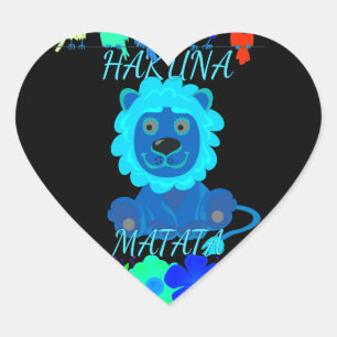 Hakuna Matata Hakunamatata baby leeuw koning.png Hart Sticker
