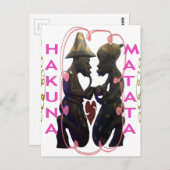 Hakuna Matata Hakunamatata Briefkaart (Voorkant / Achterkant)