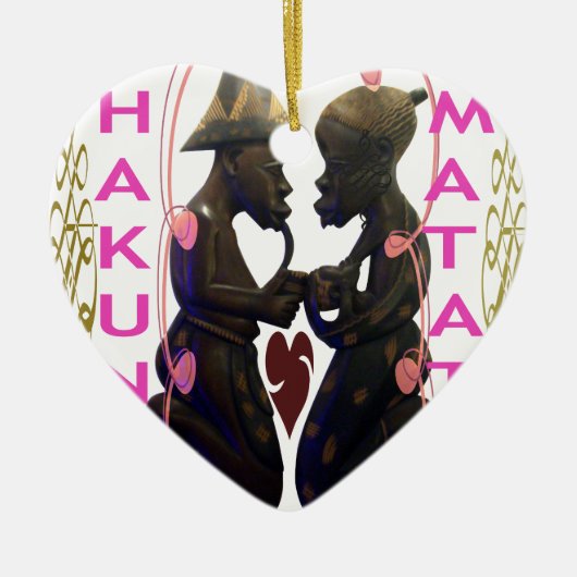 Hakuna Matata Hakunamatata Keramisch Ornament (Voorkant)