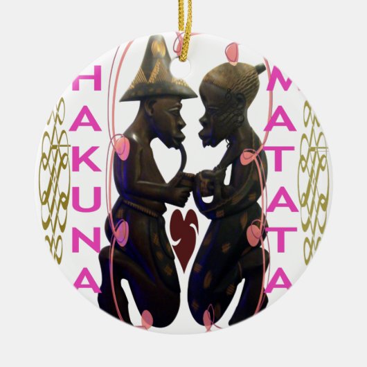 Hakuna Matata Hakunamatata Keramisch Ornament (Voorkant)