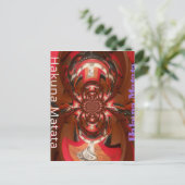 Hakuna Matata Halloween Mask Kaleidoscope Abstract Briefkaart (Staand voorkant)