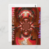 Hakuna Matata Halloween Mask Kaleidoscope Abstract Briefkaart (Voorkant / Achterkant)