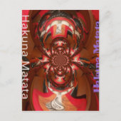 Hakuna Matata Halloween Mask Kaleidoscope Abstract Briefkaart (Voorkant)